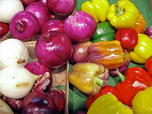 Onions and Sweet Peppers